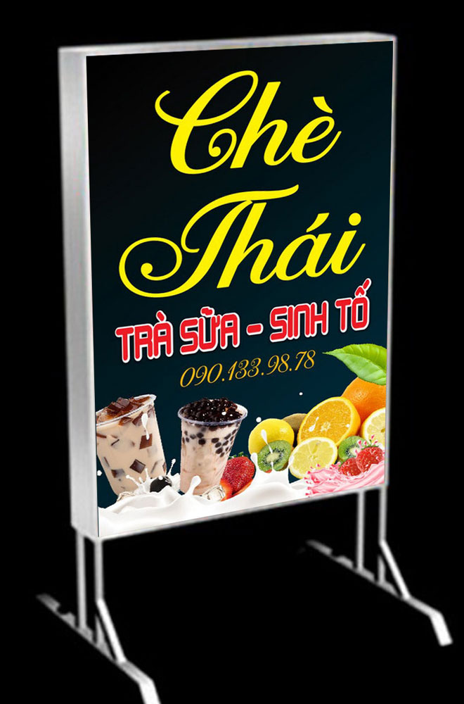Thi Công Bảng Hiệu Hộp Đèn Trà Sữa Đẹp