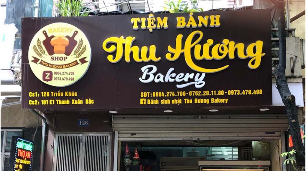 Thi Công Biển Hiệu Tiệm Bánh Đẹp