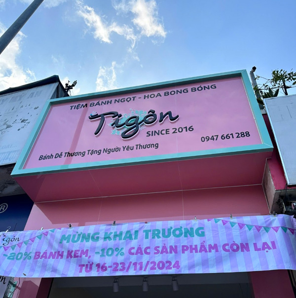 Thi Công Biển Hiệu Tiệm Bánh Đẹp