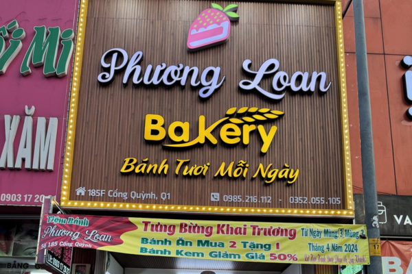 Thi Công Biển Hiệu Tiệm Bánh Đẹp