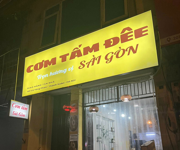 Mẫu Bảng Hiệu Cơm Tấm Đẹp