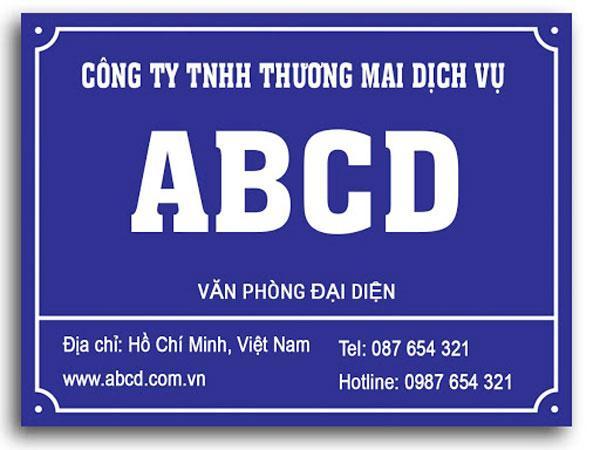 Mẫu Bảng Mica Công Ty Đẹp
