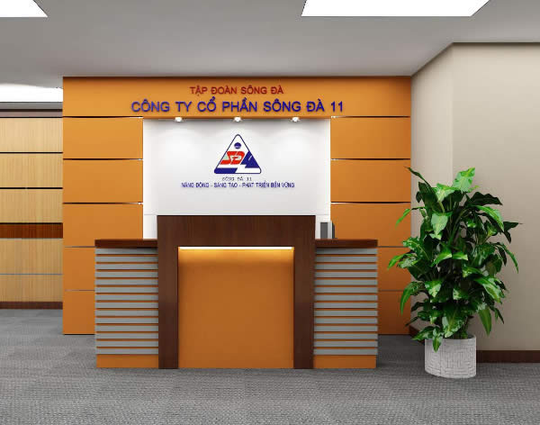 Thi công backdrop văn phòng công ty