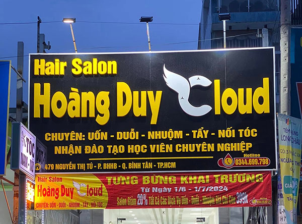 Thi Công Biển Hiệu Salon Tóc Đẹp