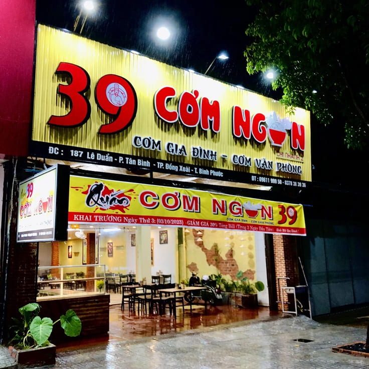 Thi Công Bảng Hiệu Quán Cơm Đẹp