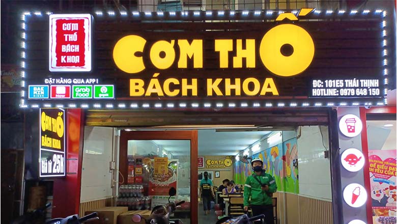 Thi Công Bảng Hiệu Quán Cơm Đẹp