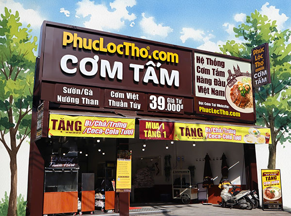 Thiết Kế Bảng Hiệu Quán Cơm Đẹp