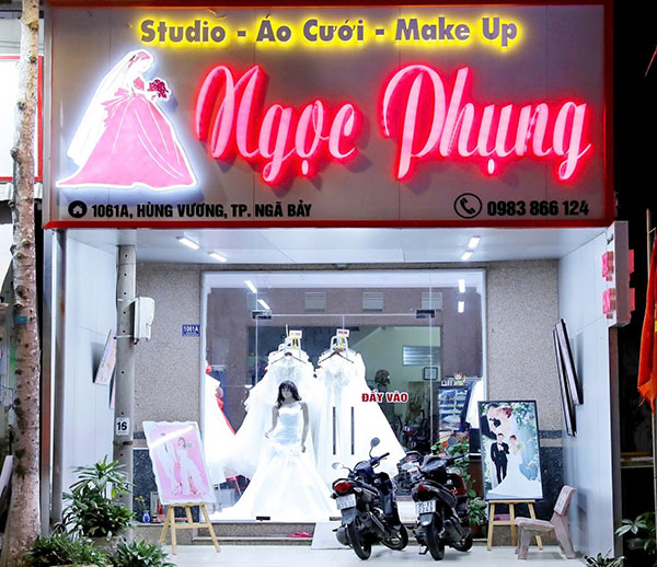 Thi Công Bảng Hiệu Áo Cưới Đẹp, Sang Trọng