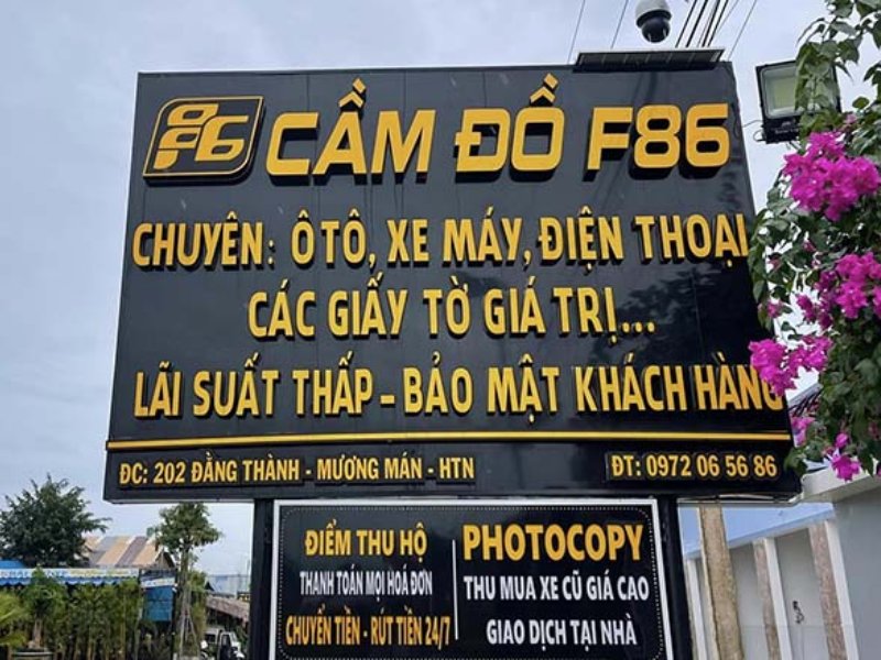 Bảng Hiệu Cầm Đồ Đẹp