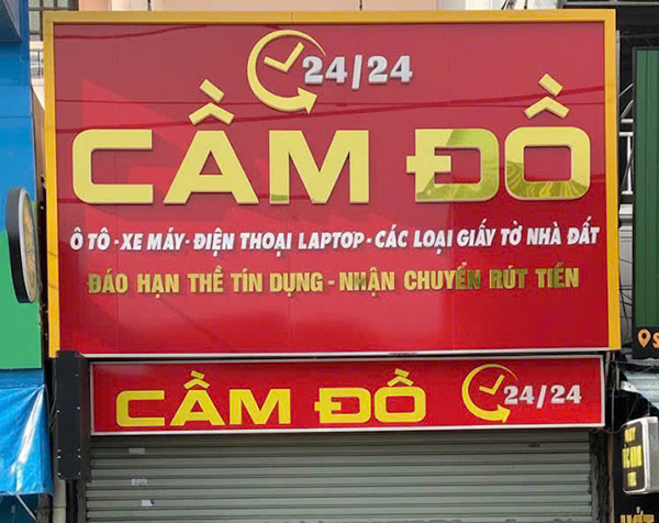 Mẫu Bảng Hiệu Cầm Đồ Đẹp