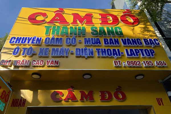 Mẫu Bảng Hiệu Cầm Đồ Đẹp Năm 2026