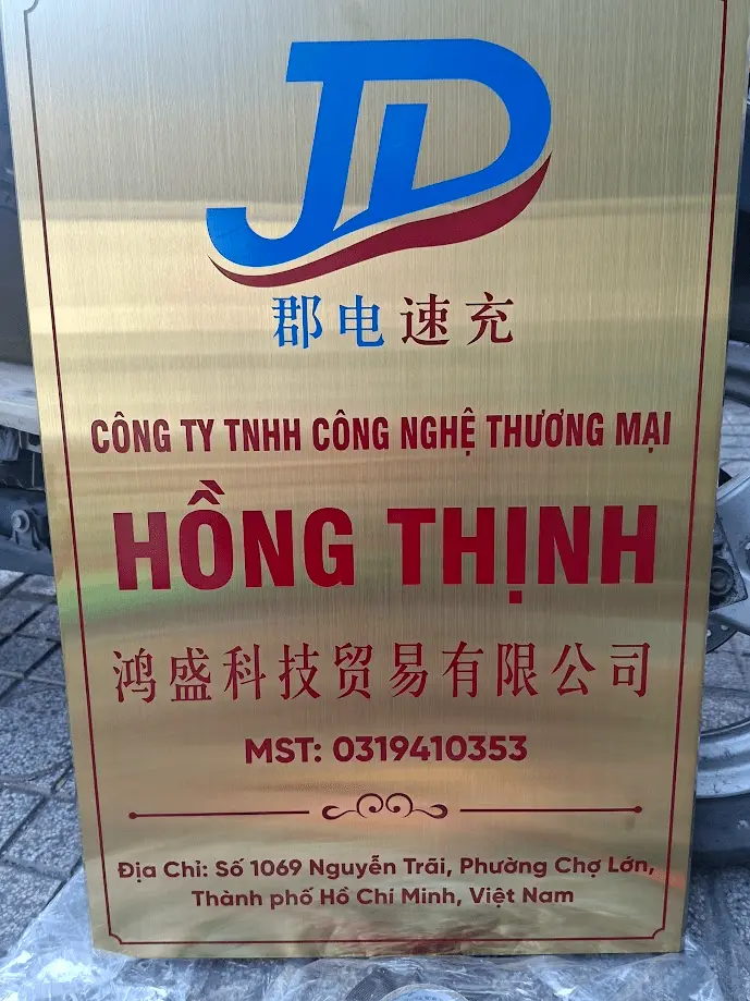 Bảng Hiệu Chữ Inox Vàng Xước