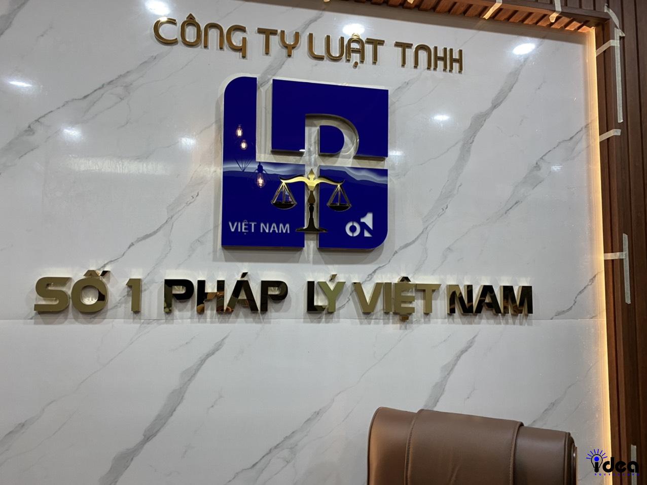 Mẫu Bảng Hiệu Chữ Inox Vàng Xước Đẹp