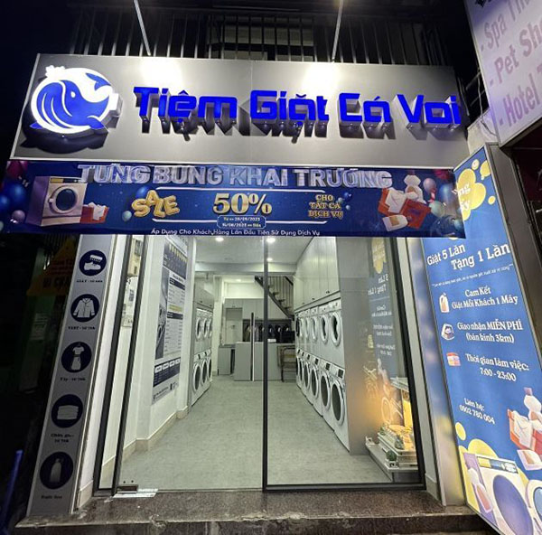 Mẫu Bảng Hiệu Giặt Sấy Đẹp