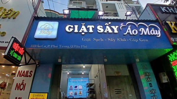 Mẫu Bảng Hiệu Giặt Sấy Đẹp