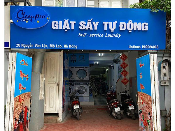 Mẫu Bảng Hiệu Giặt Sấy Đẹp