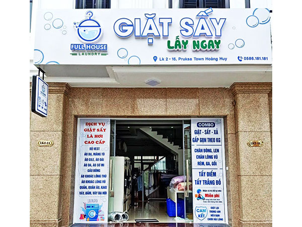 Mẫu Bảng Hiệu Giặt Sấy Đẹp