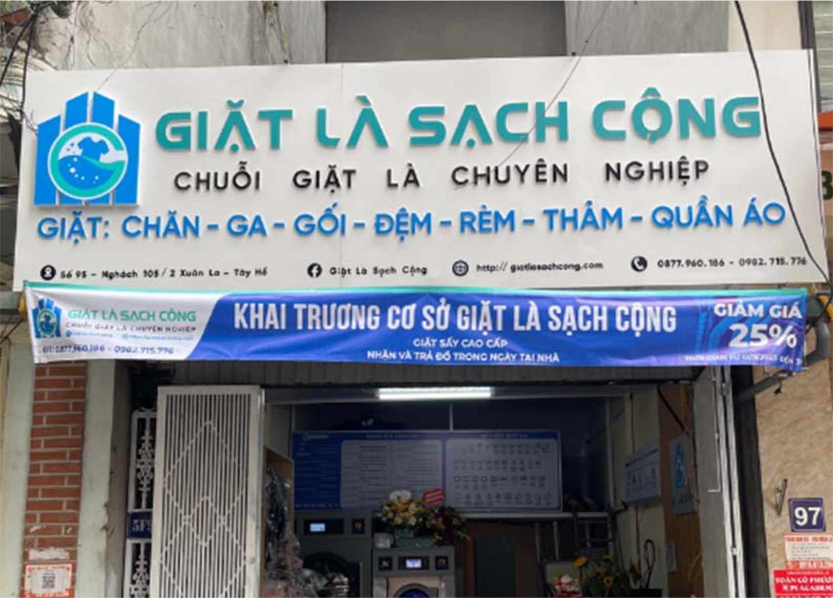 Mẫu Bảng Hiệu Giặt Sấy Đẹp