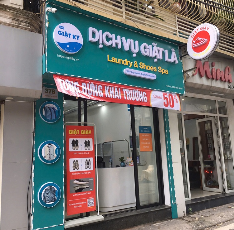 Mẫu Bảng Hiệu Giặt Sấy Đẹp Năm 2026