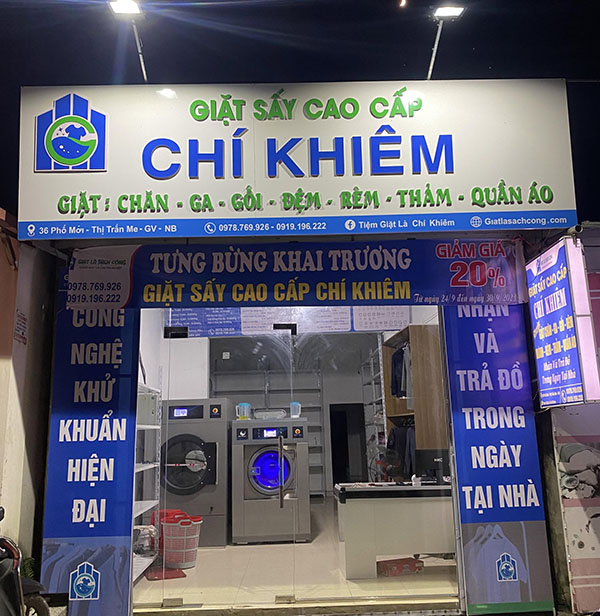 Mẫu Bảng Hiệu Giặt Sấy Đẹp Năm 2026