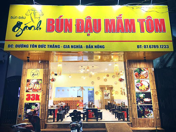 Mẫu Bảng Hiệu Bún Đậu Mắm Tôm Đẹp Năm 2026