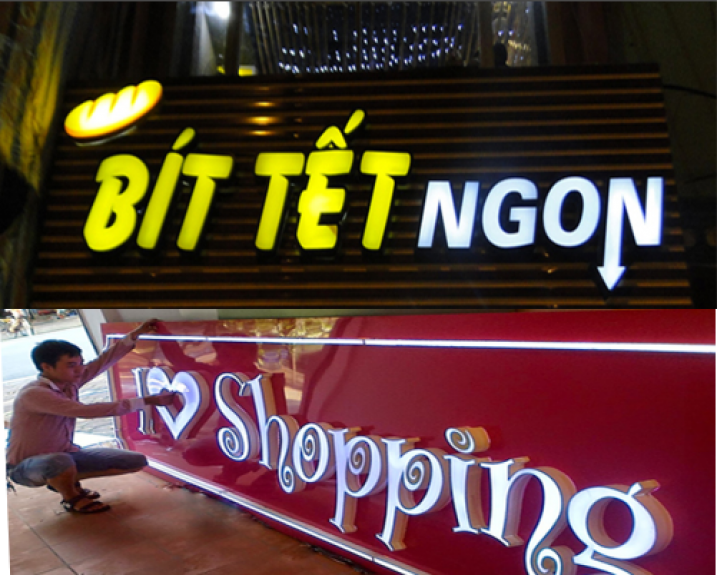 Biển Đèn LED Chữ Nổi
