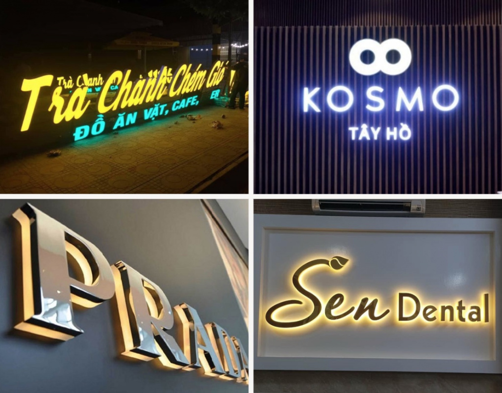Biển Đèn LED Chữ Nổi