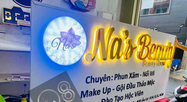 Thiết Kế Bảng Hiệu Makeup Đẹp, Sang Trọng