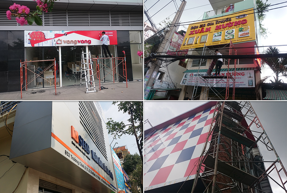 Thi Công Bảng Hiệu Lam Nhôm Đẹp