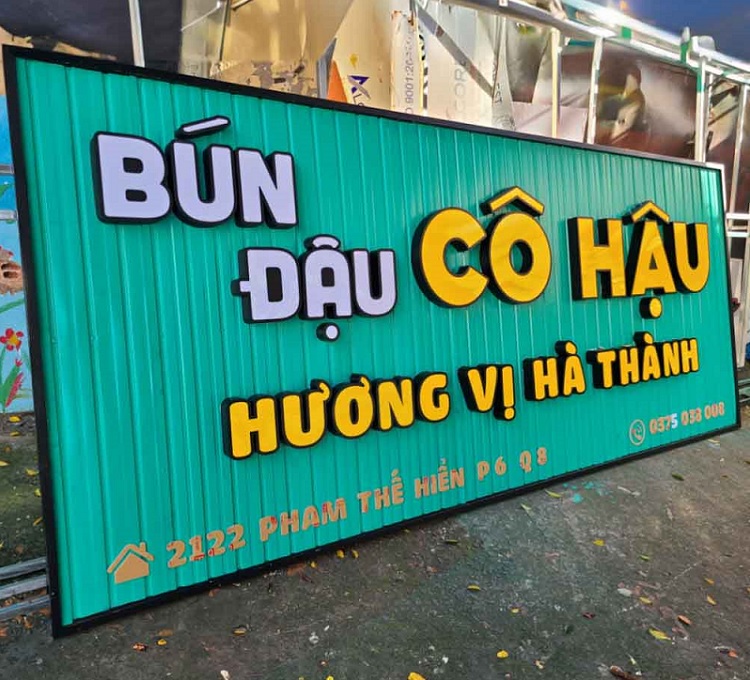Thi Công Bảng Hiệu Tôn Sóng Đẹp