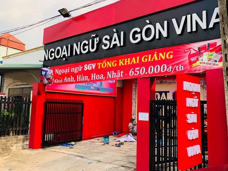 Thiết Kế Biển Hiệu Trung Tâm Ngoại Ngữ Đẹp