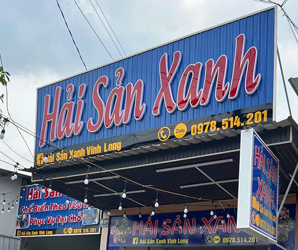 Thi Công Bảng Hiệu Hải Sản Đẹp