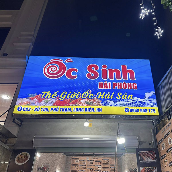 Thi Công Bảng Hiệu Quán Ốc Đẹp