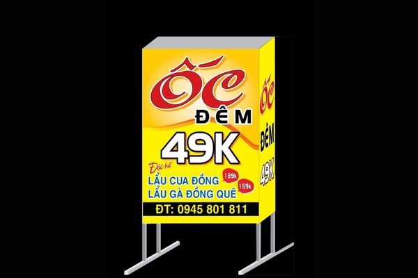 Thiết Kế Bảng Hiệu Quán Ốc Đẹp