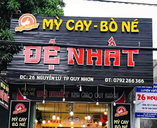 Thi Công Bảng Hiệu Mì Cay Đẹp