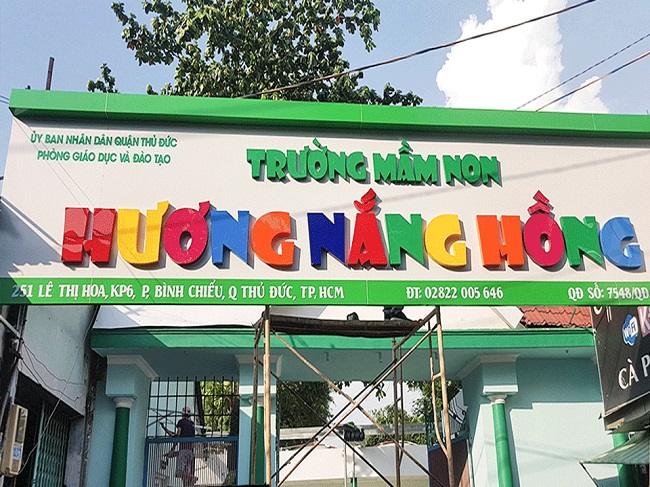 Thi Công Bảng Hiệu Mầm Non Đẹp