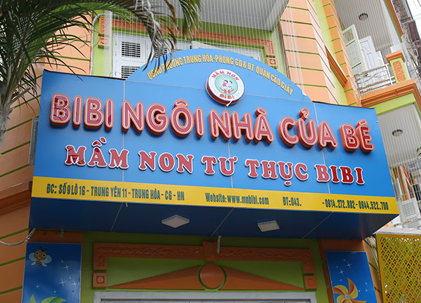 Thiết Kế Bảng Hiệu Mầm Non Đẹp
