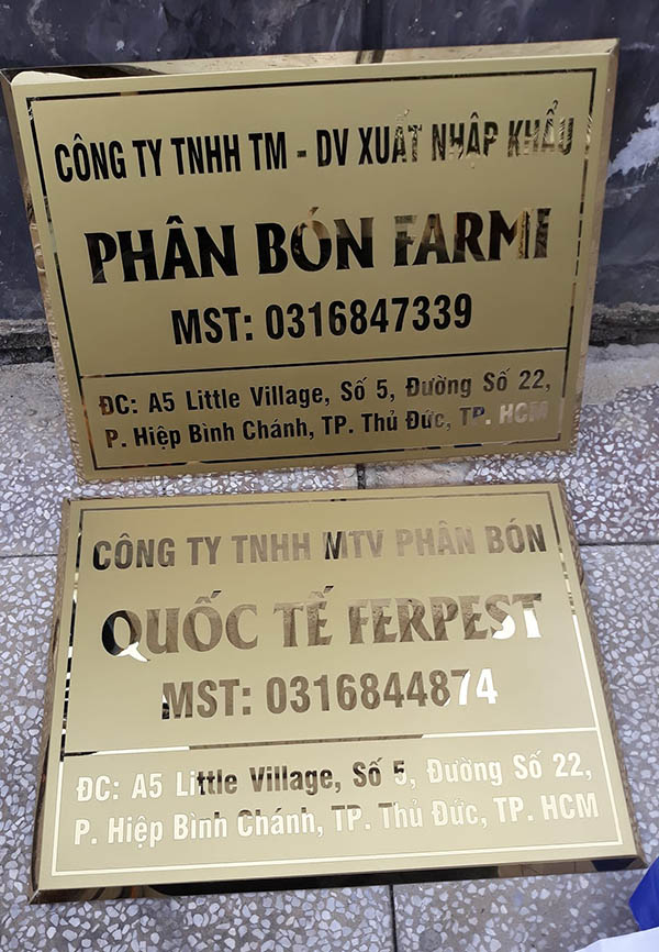 Thi Công Bảng Hiệu Inox Vàng Đẹp