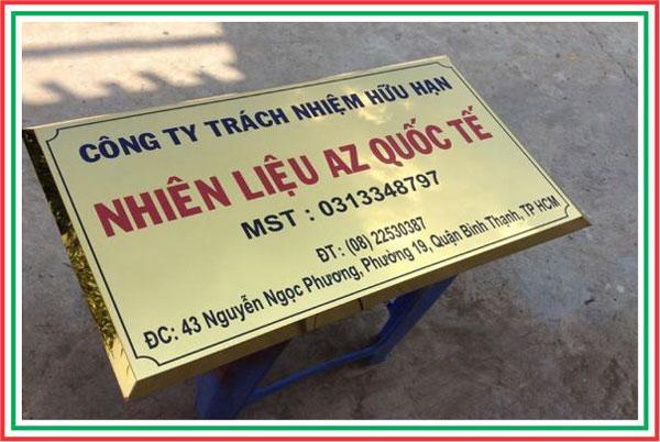 Mẫu Bảng Hiệu Inox Vàng Đẹp