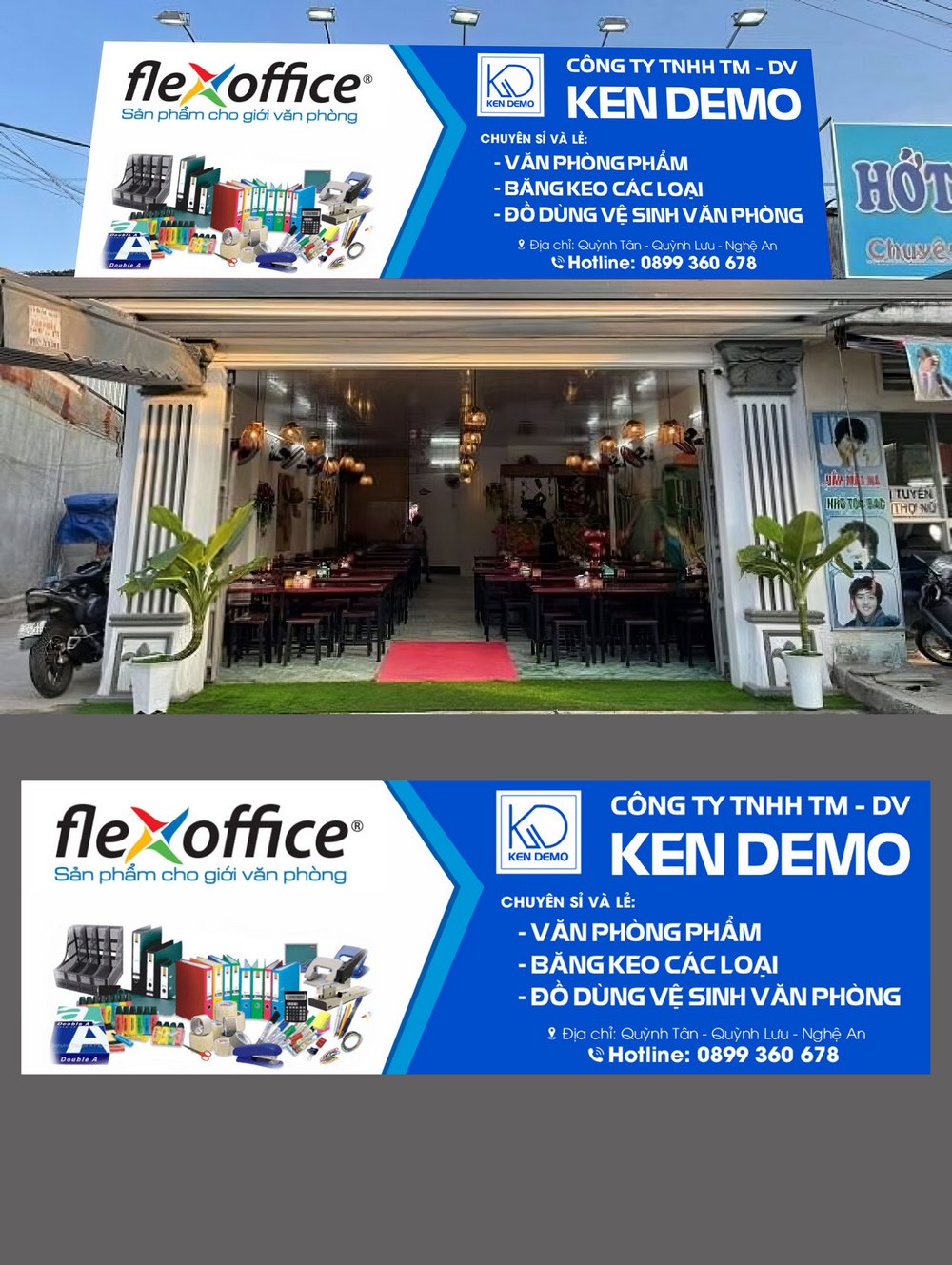 Thi Công Bảng Hiệu Văn Phòng Phẩm Đẹp