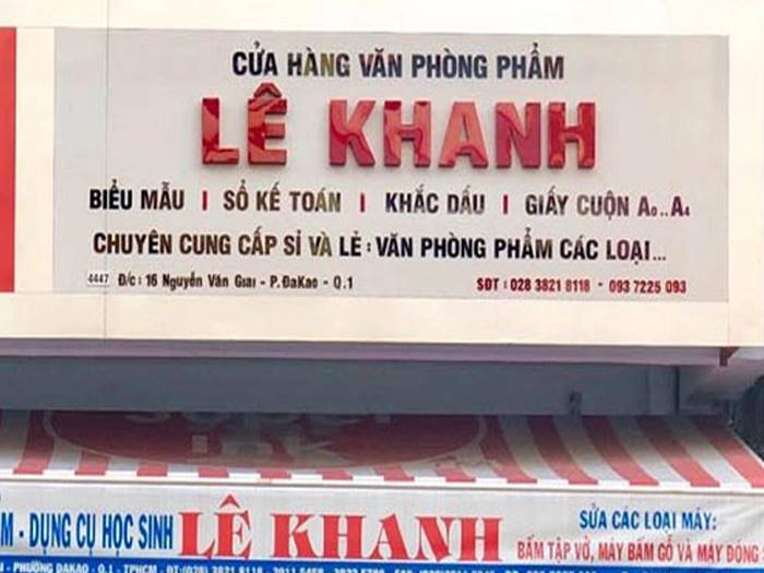 Thiết Kế Bảng Hiệu Văn Phòng Phẩm Đẹp