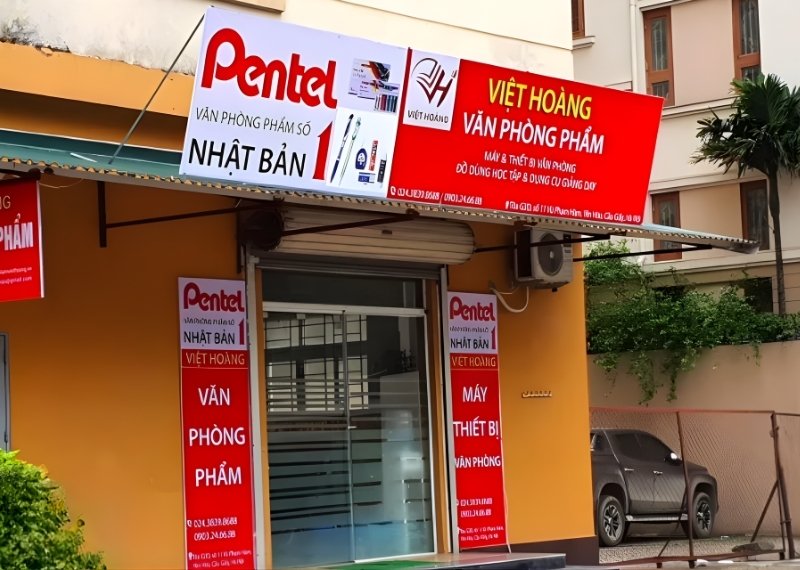 Thiết Kế Bảng Hiệu Văn Phòng Phẩm Đẹp