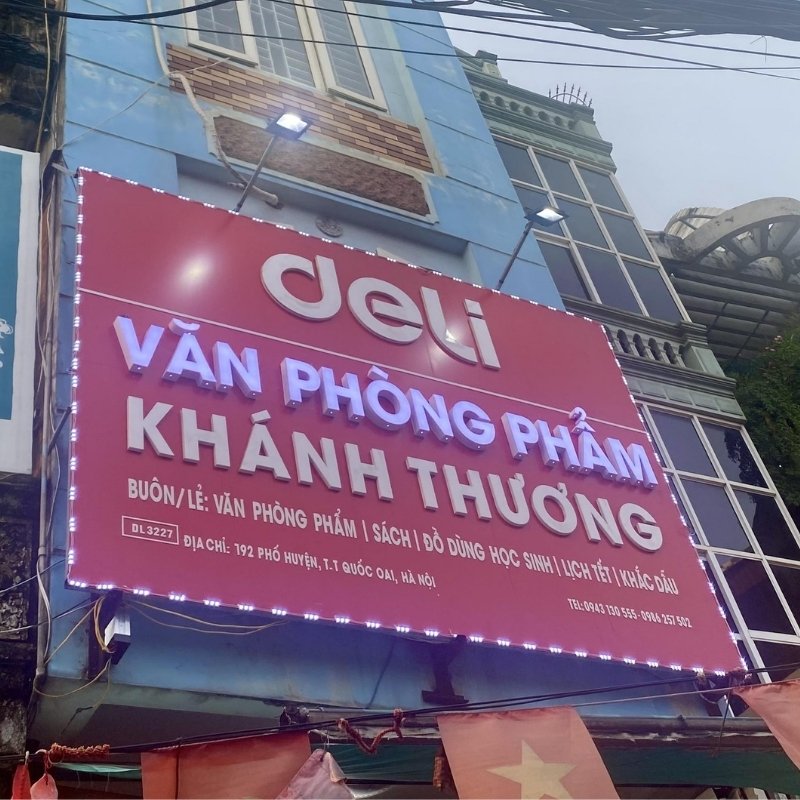 Mẫu Bảng Hiệu Văn Phòng Phẩm Đẹp