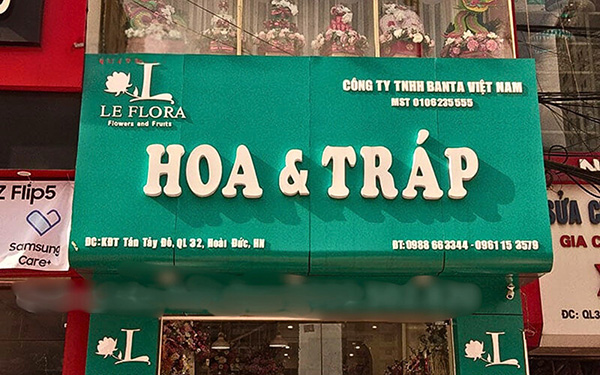 Mẫu Bảng Hiệu Shop Hoa Đẹp