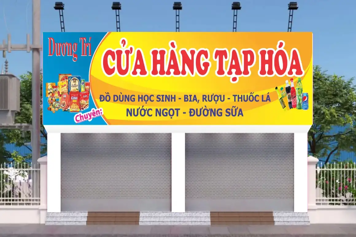 Thiết Kế Bảng Hiệu Tiệm Tạp Hóa Đẹp