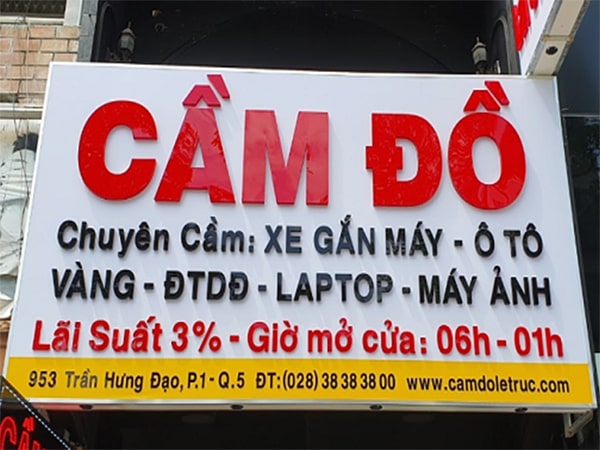 Thiết Kế Biển Hiệu Cầm Đồ Đẹp