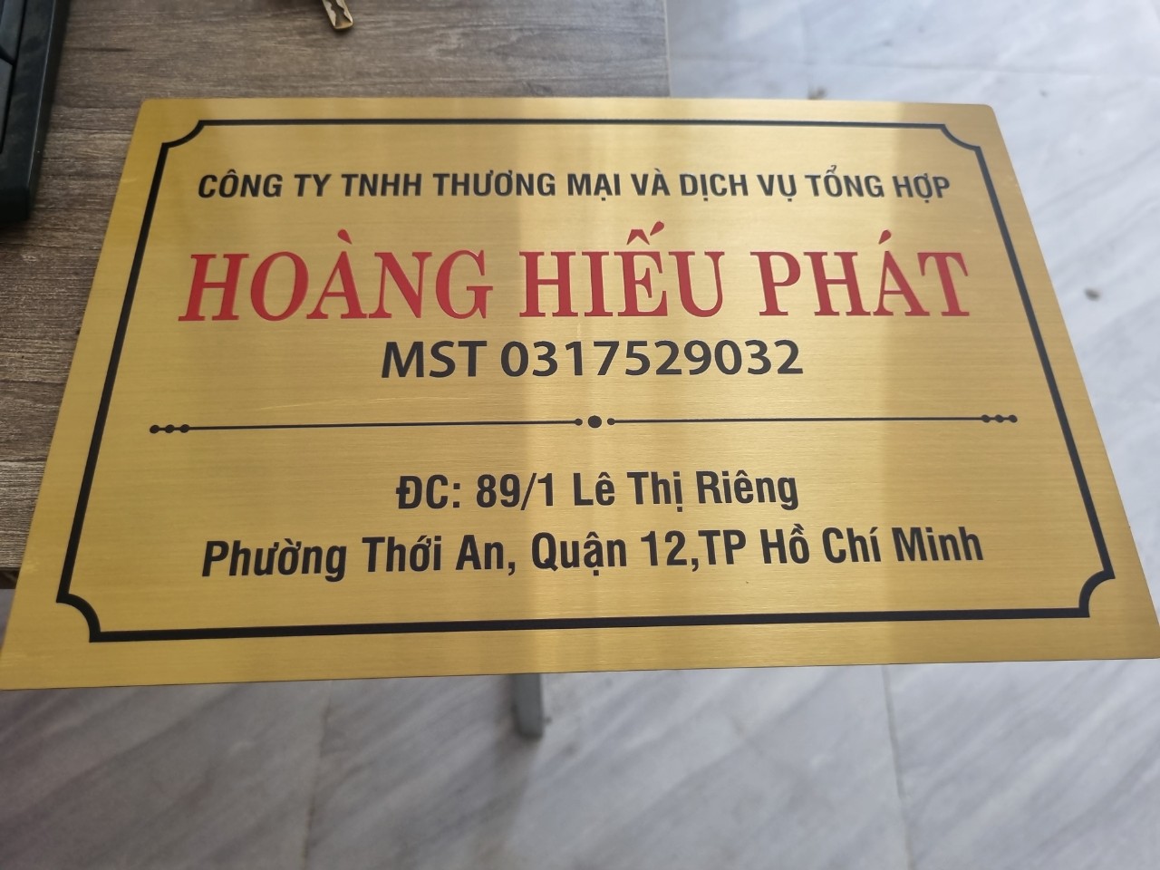 Bảng hiệu công ty inox