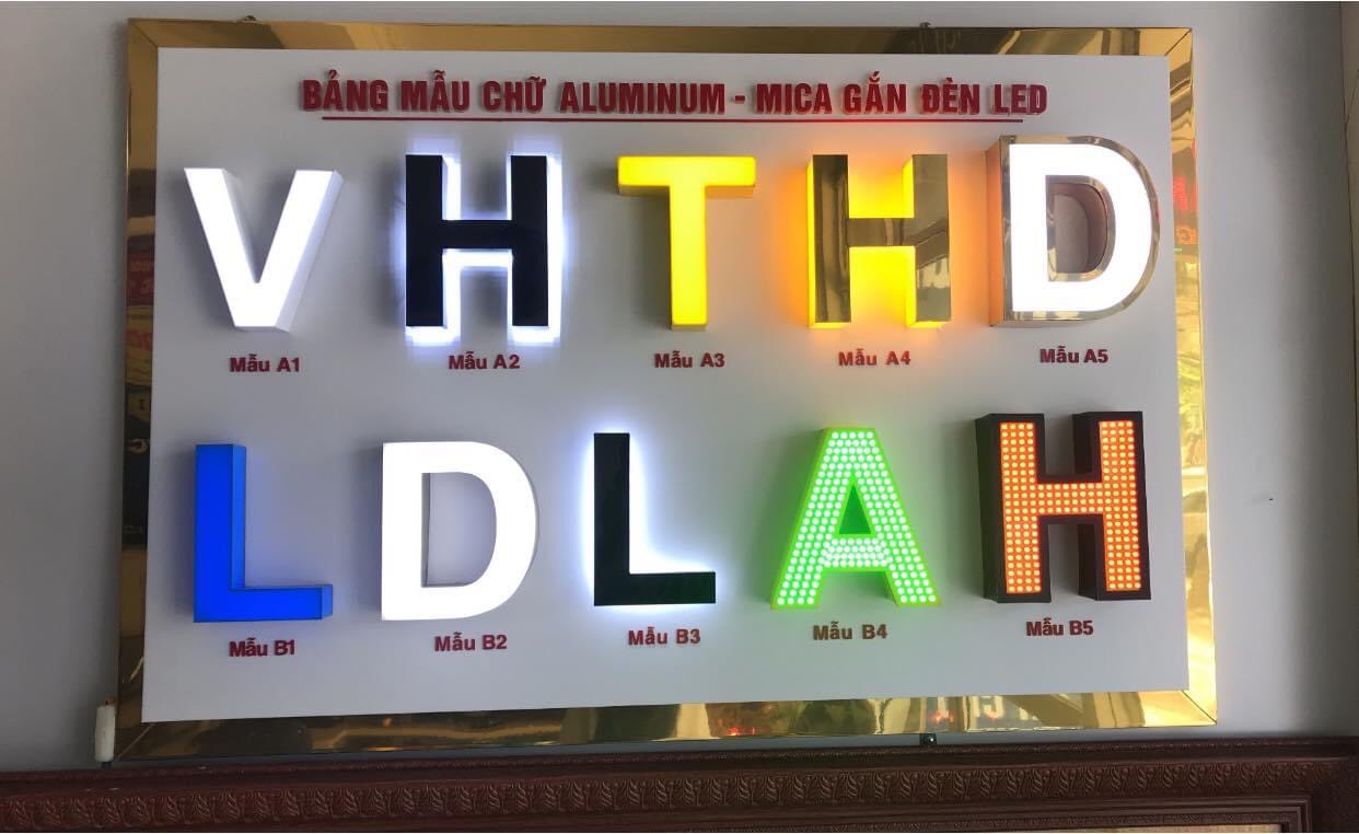 Mẫu biển quảng cáo chữ nổi