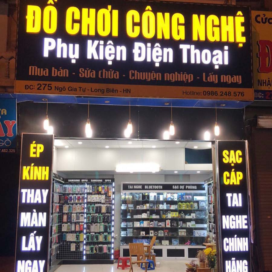Biển hiệu phụ kiện điện thoại