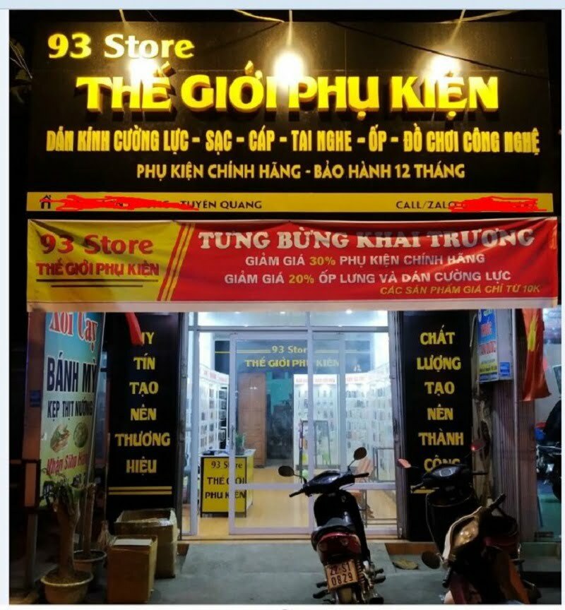 Biển hiệu phụ kiện điện thoại